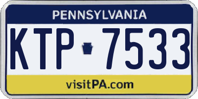 PA license plate KTP7533