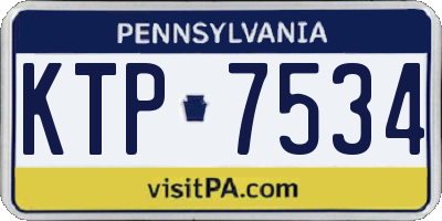 PA license plate KTP7534