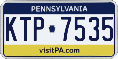 PA license plate KTP7535