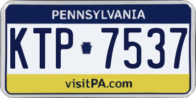 PA license plate KTP7537