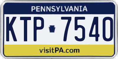 PA license plate KTP7540