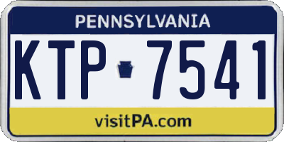 PA license plate KTP7541