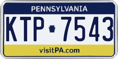 PA license plate KTP7543