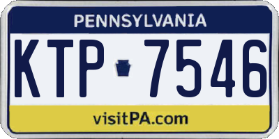 PA license plate KTP7546