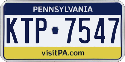 PA license plate KTP7547