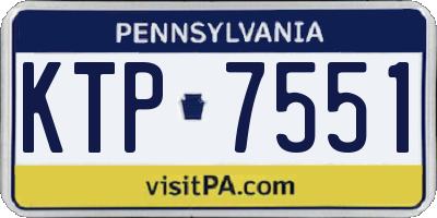 PA license plate KTP7551