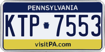 PA license plate KTP7553