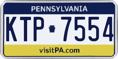 PA license plate KTP7554