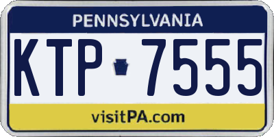 PA license plate KTP7555