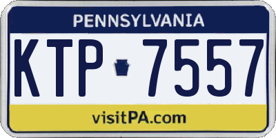 PA license plate KTP7557