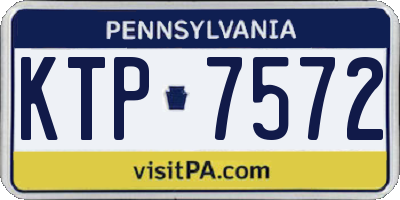 PA license plate KTP7572