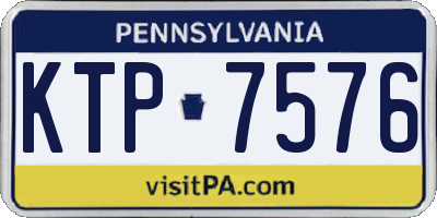 PA license plate KTP7576