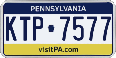 PA license plate KTP7577