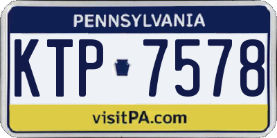 PA license plate KTP7578
