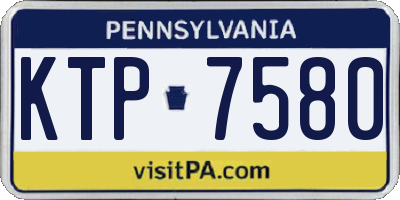 PA license plate KTP7580