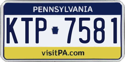 PA license plate KTP7581