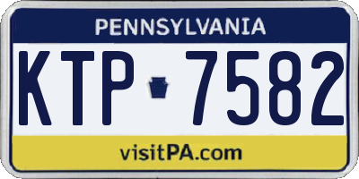 PA license plate KTP7582