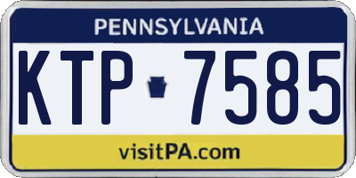 PA license plate KTP7585