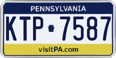 PA license plate KTP7587