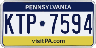 PA license plate KTP7594