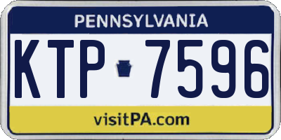 PA license plate KTP7596