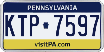 PA license plate KTP7597