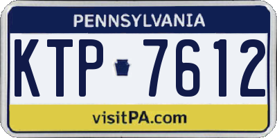 PA license plate KTP7612