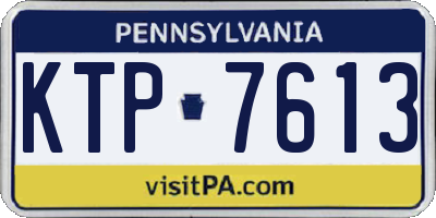 PA license plate KTP7613
