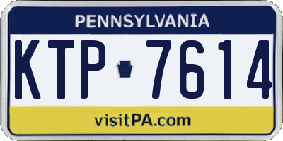 PA license plate KTP7614