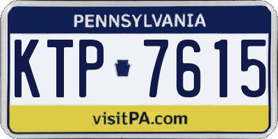 PA license plate KTP7615