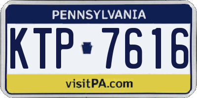 PA license plate KTP7616
