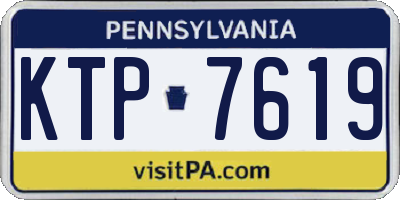 PA license plate KTP7619