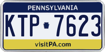 PA license plate KTP7623