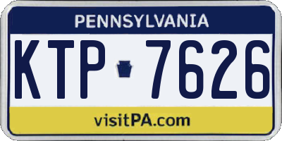 PA license plate KTP7626