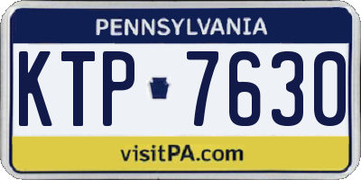 PA license plate KTP7630