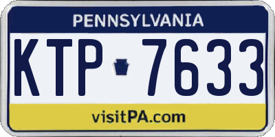 PA license plate KTP7633