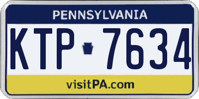 PA license plate KTP7634