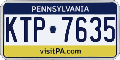 PA license plate KTP7635