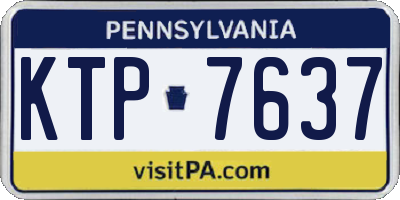 PA license plate KTP7637