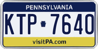 PA license plate KTP7640