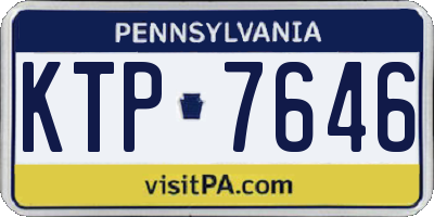 PA license plate KTP7646