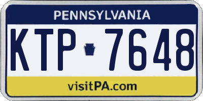 PA license plate KTP7648