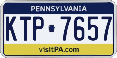 PA license plate KTP7657