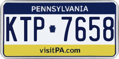 PA license plate KTP7658