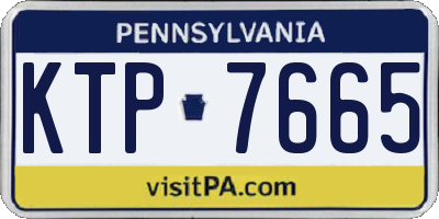 PA license plate KTP7665