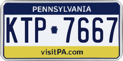 PA license plate KTP7667