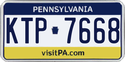 PA license plate KTP7668