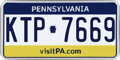 PA license plate KTP7669