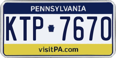 PA license plate KTP7670