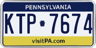 PA license plate KTP7674
